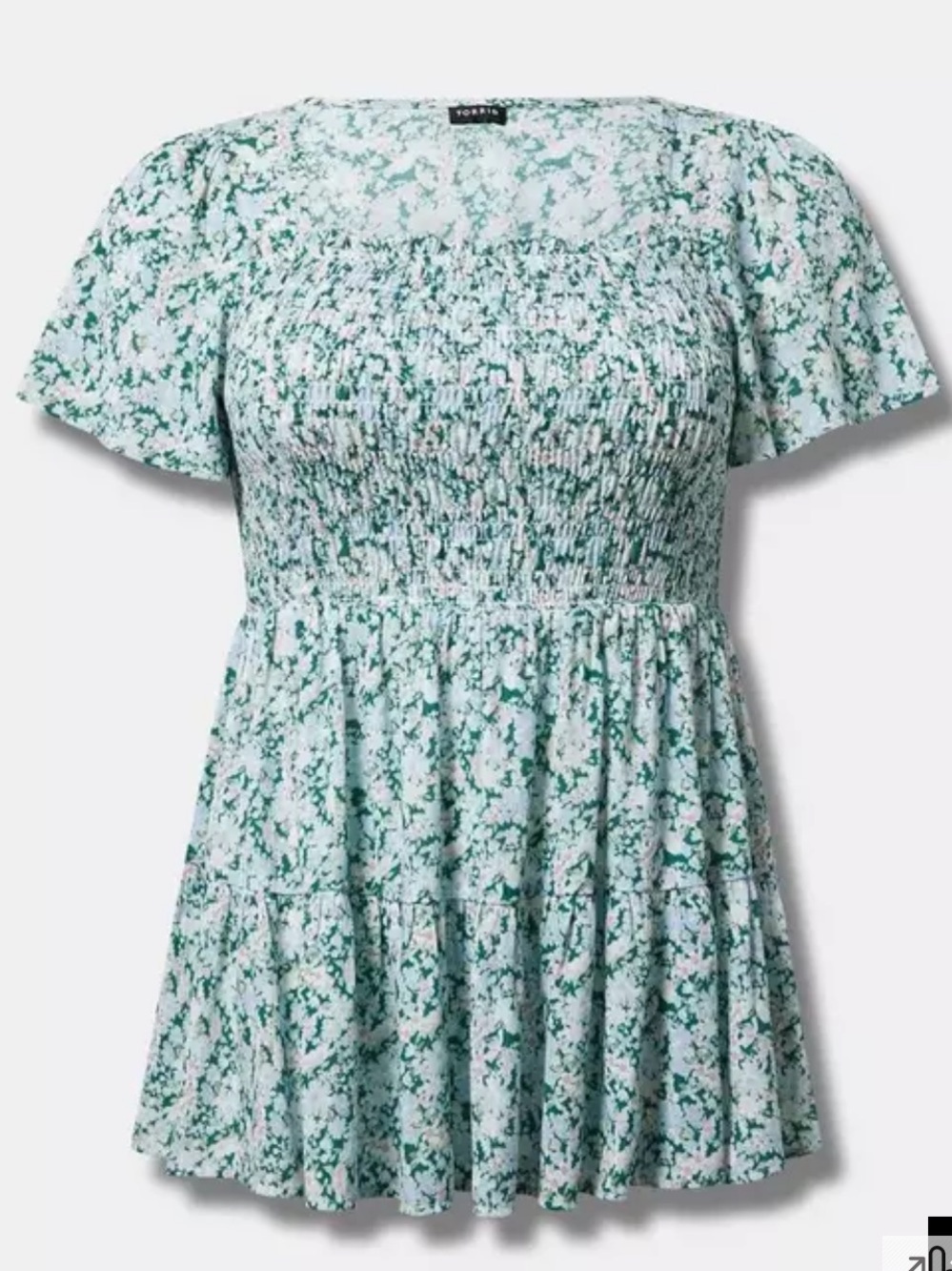 Torrid Babydoll Smocked Tiered Top